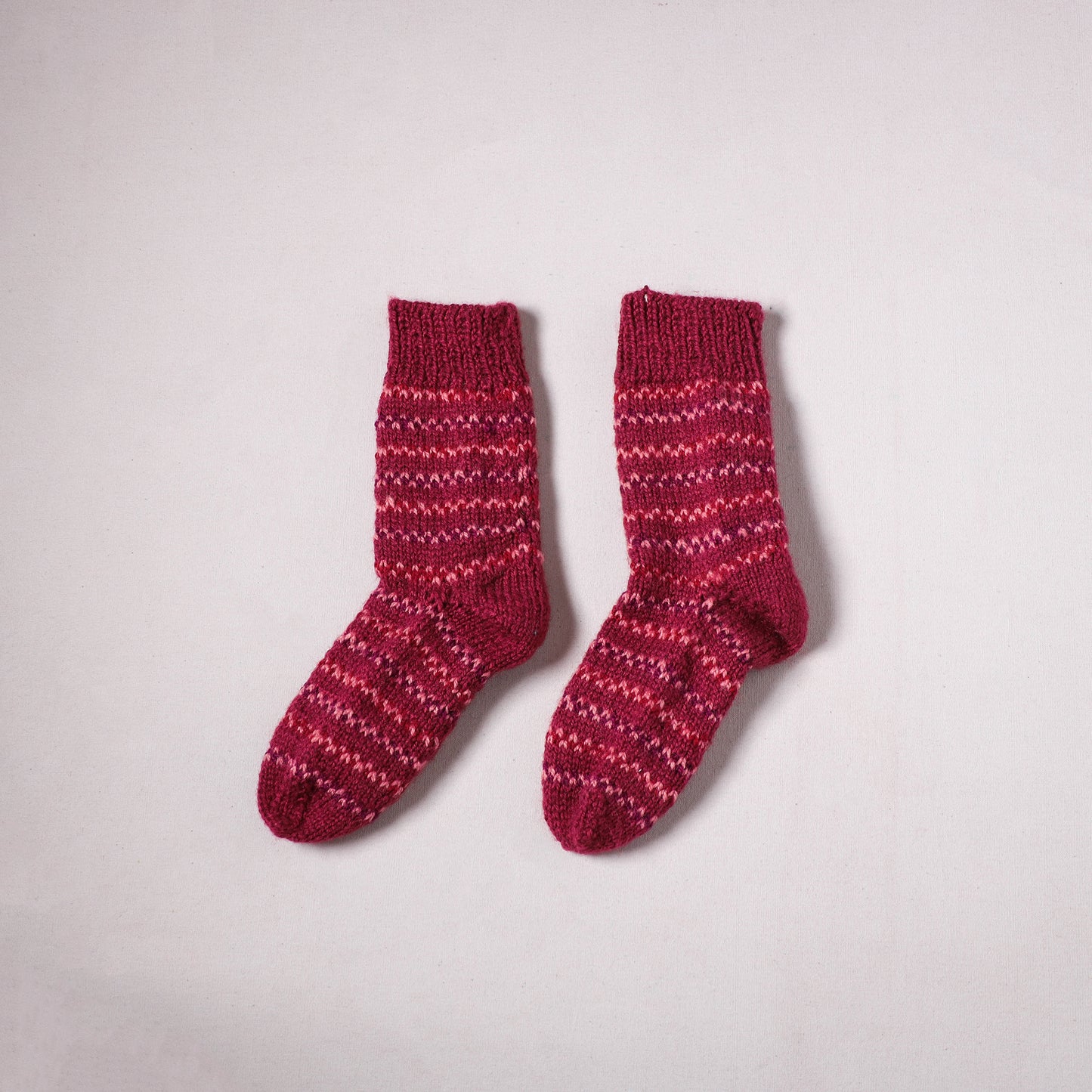 Acrylic Woolen Socks for Winter, Hand Knitted in Kumaun (Adults) 10