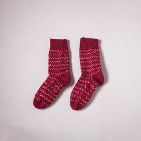 Acrylic Woolen Socks for Winter, Hand Knitted in Kumaun (Adults) 10