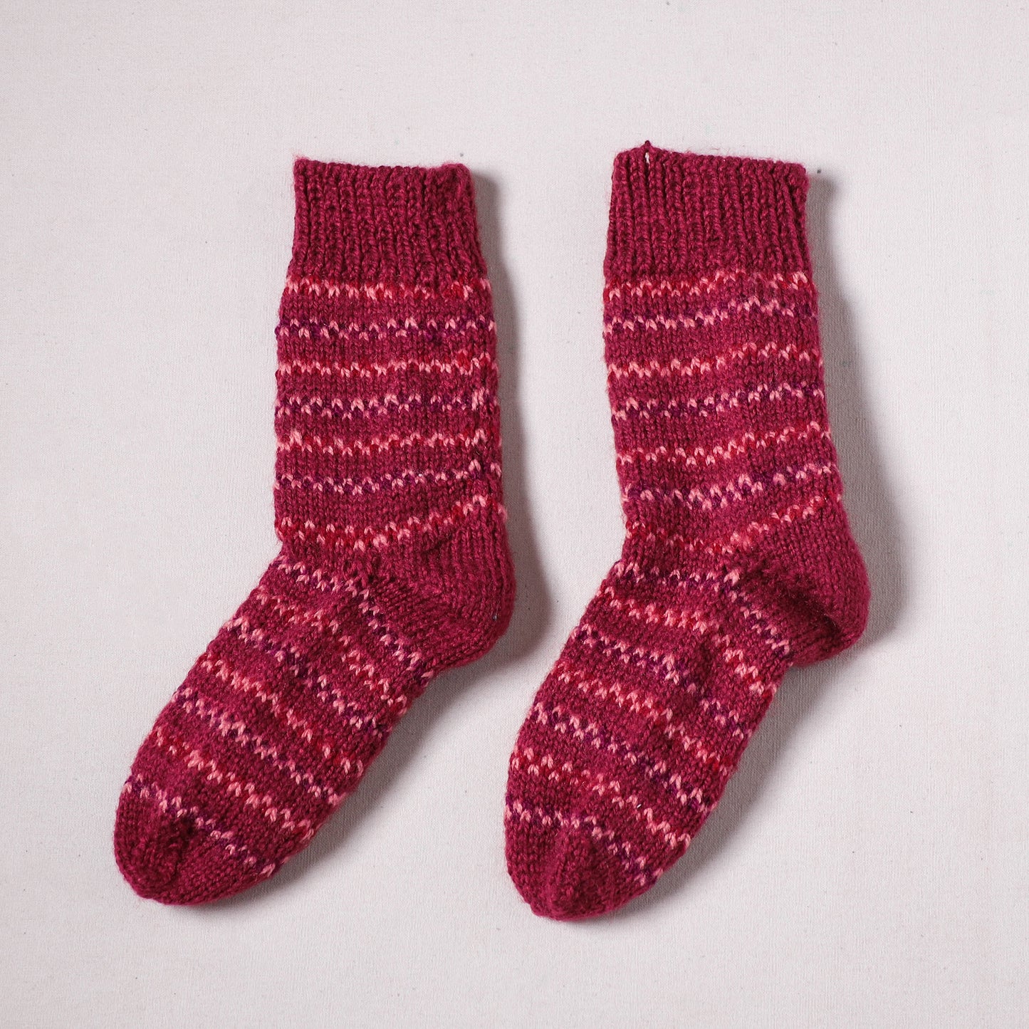 Acrylic Woolen Socks for Winter, Hand Knitted in Kumaun (Adults) 10