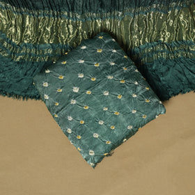 Kutch Tie-Dye Bandhani Modal Silk 3pc Unstitched Dress Material 55