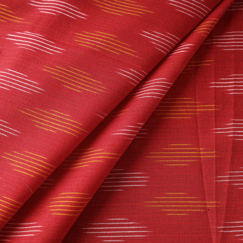 Red - Pochampally Ikat Weave Cotton Fabric 31