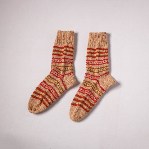 Acrylic Woolen Socks for Winter, Hand Knitted in Kumaun (Adults) 12
