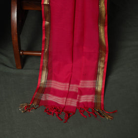 Pink - Dharwad Woven Mercerised Cotton 3pc Unstitched Dress Material Suit Set 14