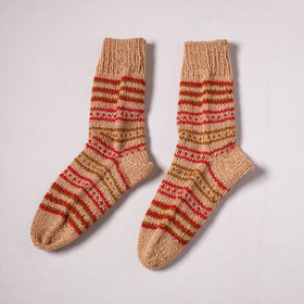 Acrylic Woolen Socks for Winter, Hand Knitted in Kumaun (Adults) 12