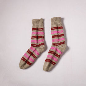 Acrylic Woolen Socks for Winter, Hand Knitted in Kumaun (Adults) 13