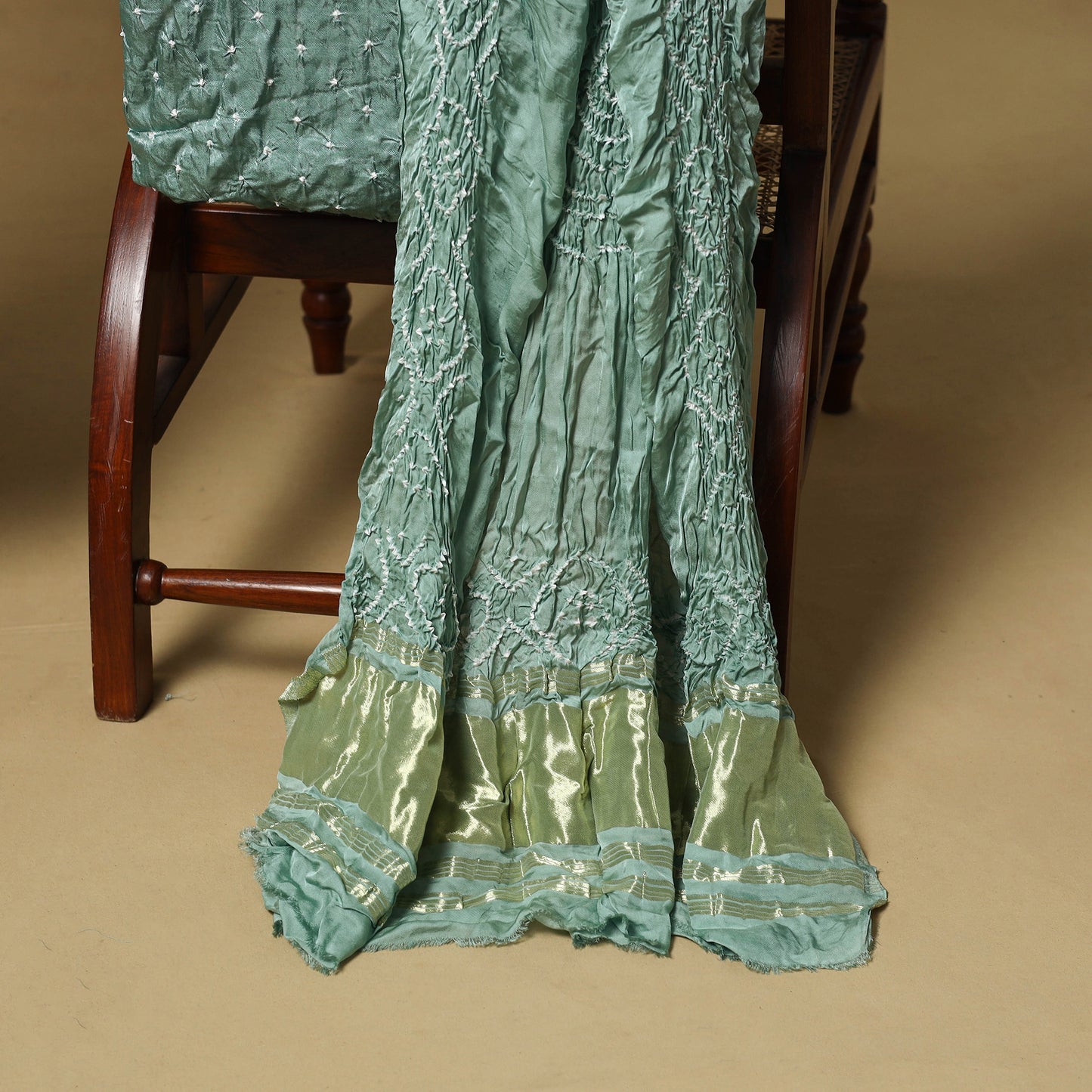 Kutch Tie-Dye Bandhani Modal Silk 3pc Unstitched Dress Material 57