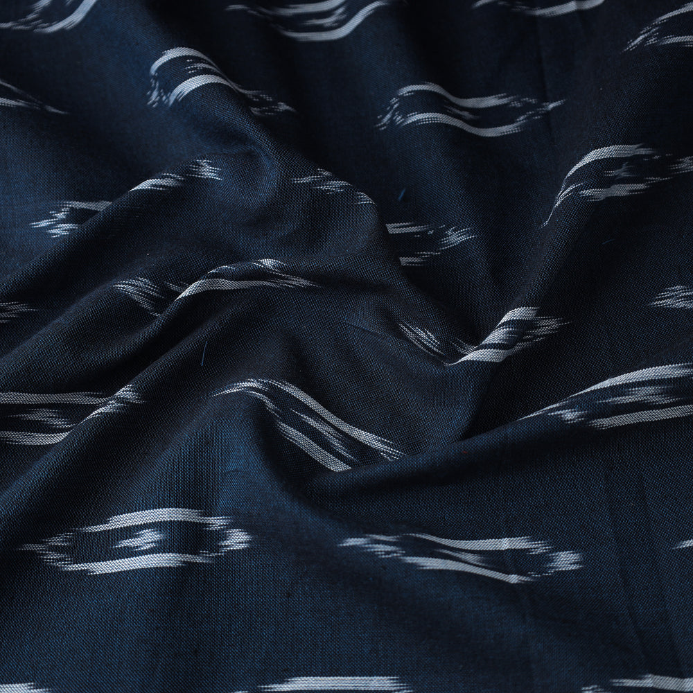 Blue - Pochampally Ikat Weave Cotton Fabric 32