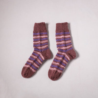 Acrylic Woolen Socks for Winter, Hand Knitted in Kumaun (Adults) 15