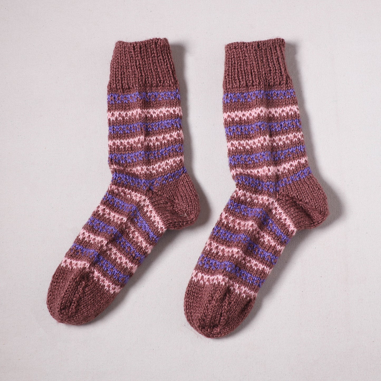 Acrylic Woolen Socks for Winter, Hand Knitted in Kumaun (Adults) 15