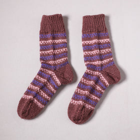 Acrylic Woolen Socks for Winter, Hand Knitted in Kumaun (Adults) 15