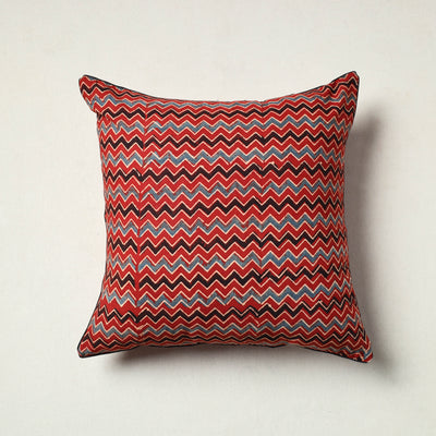 Multicolor - Block Printed Cotton Ajrakh Cushion Cover (16 x 16 in) 05