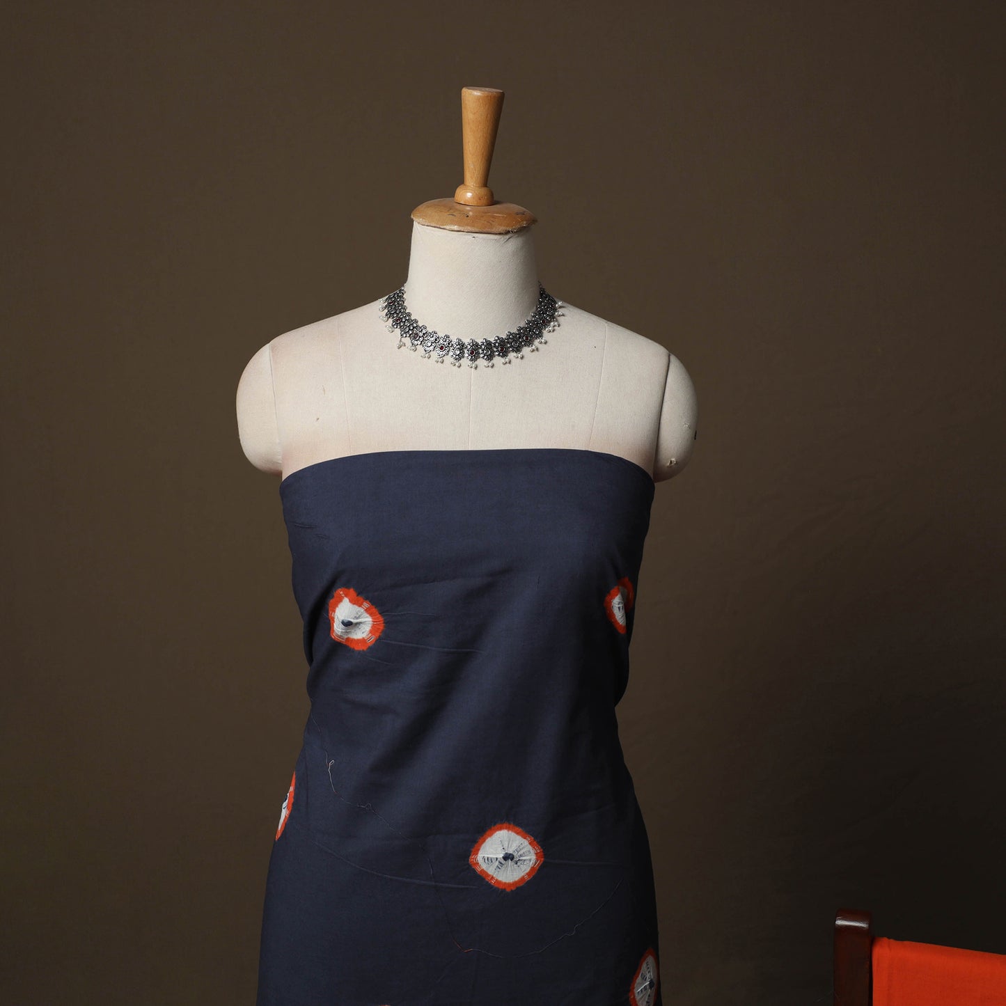 Shibori Tie-Dye Cotton 3pc Unstitched Dress Material Suit Set 18