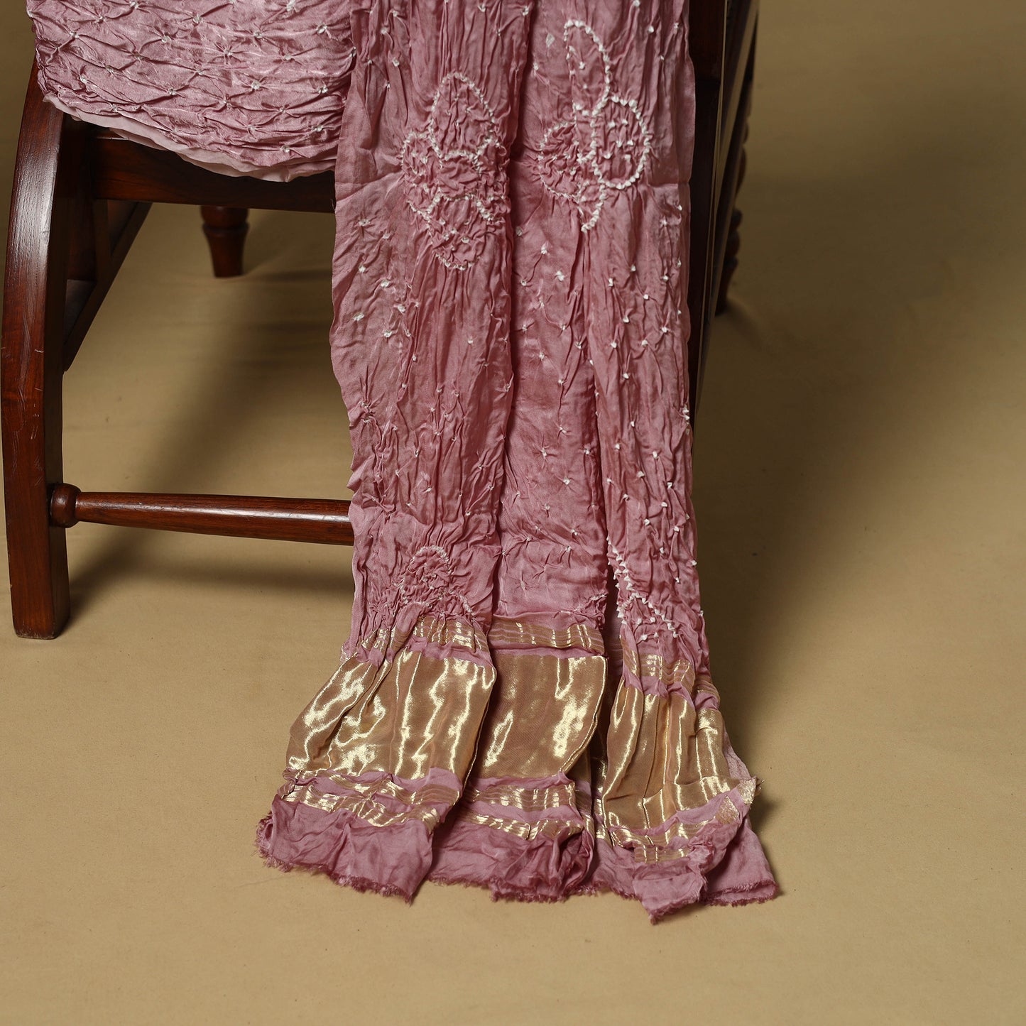 Kutch Tie-Dye Bandhani Modal Silk 3pc Unstitched Dress Material 58