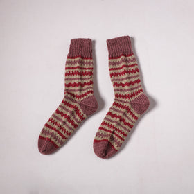 Acrylic Woolen Socks for Winter, Hand Knitted in Kumaun (Adults) 18