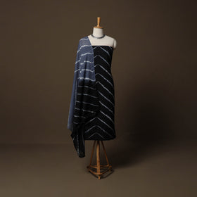 Shibori Tie-Dye Cotton 3pc Unstitched Dress Material Suit Set 19