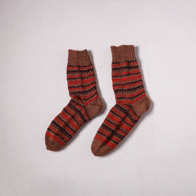 Acrylic Woolen Socks for Winter, Hand Knitted in Kumaun (Adults) 19