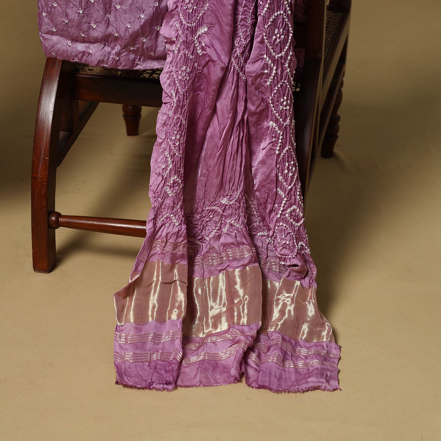 Kutch Tie-Dye Bandhani Modal Silk 3pc Unstitched Dress Material 59