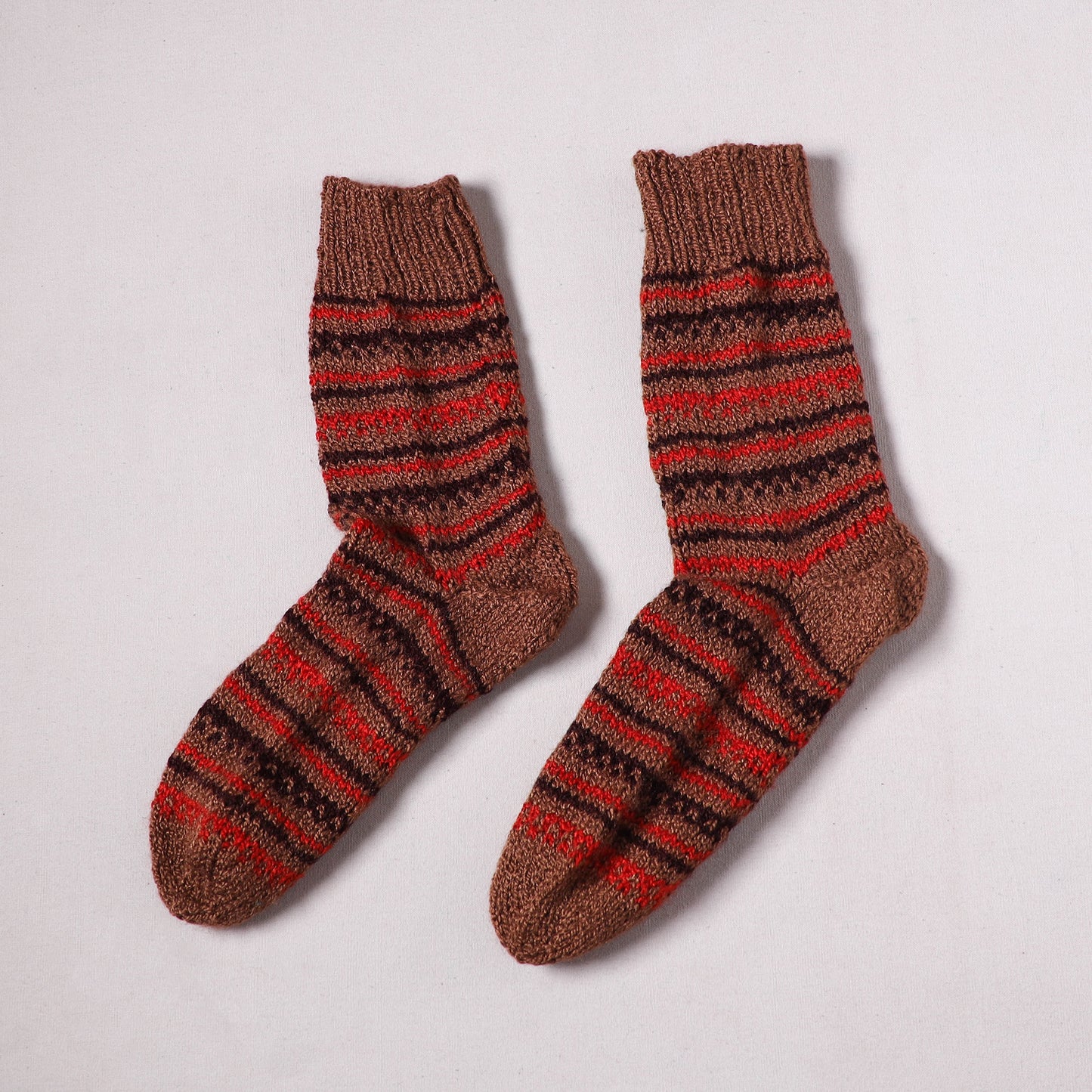 Acrylic Woolen Socks for Winter, Hand Knitted in Kumaun (Adults) 19