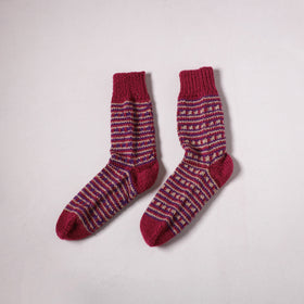 Acrylic Woolen Socks for Winter, Hand Knitted in Kumaun (Adults) 20