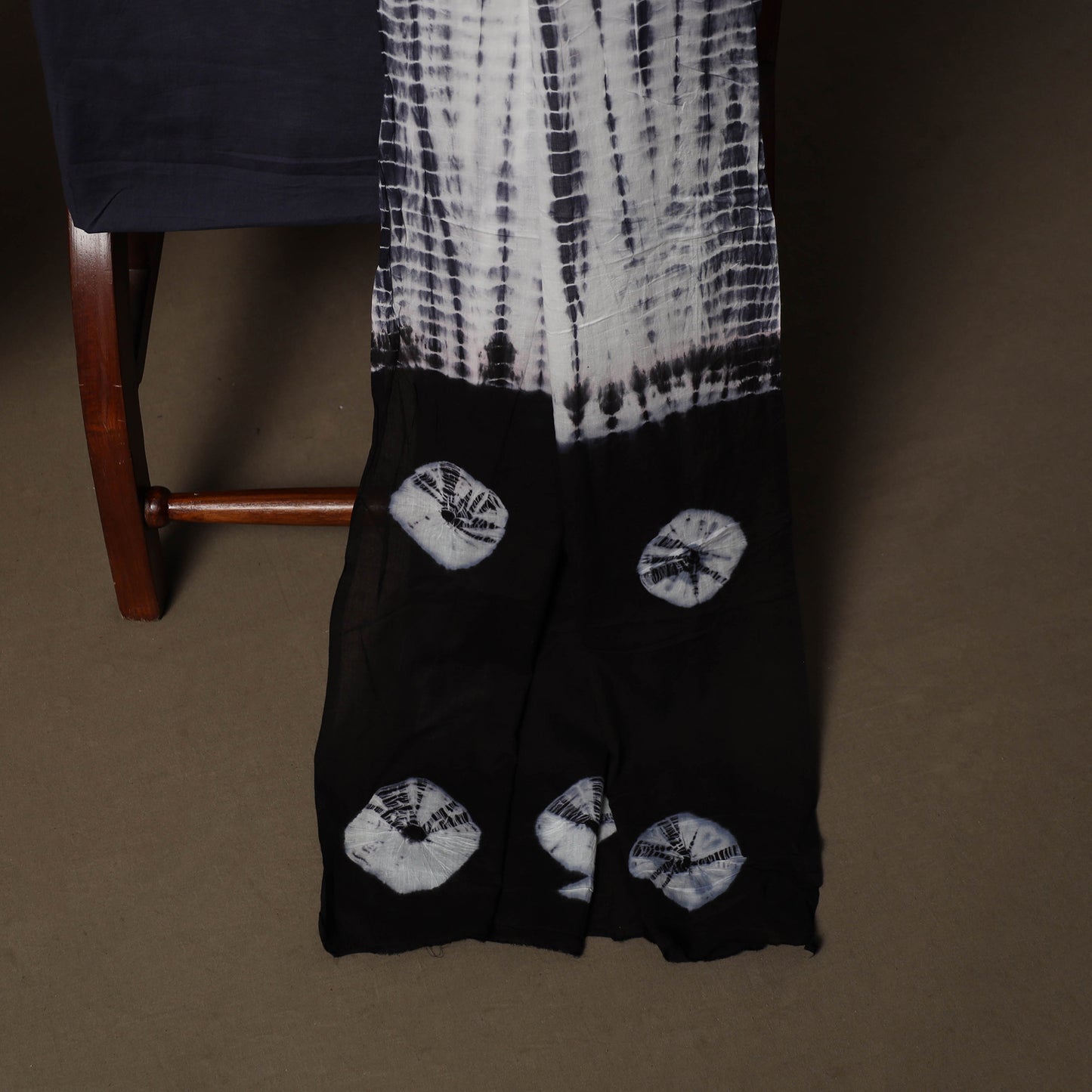 Shibori Tie-Dye Cotton 3pc Unstitched Dress Material Suit Set 21