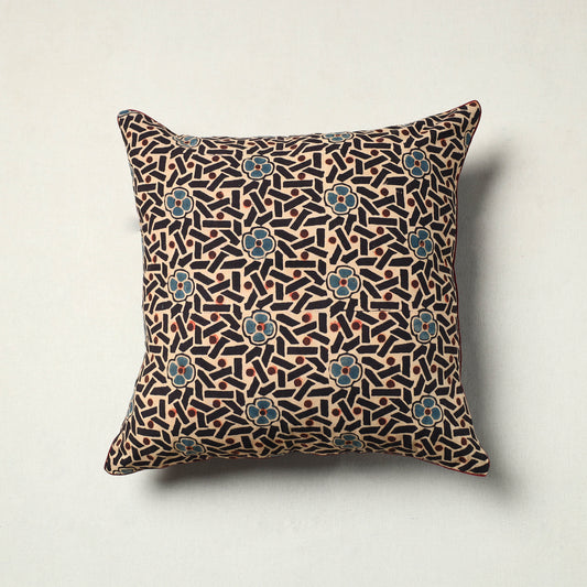 Multicolor - Block Printed Cotton Ajrakh Cushion Cover (16 x 16 in) 12