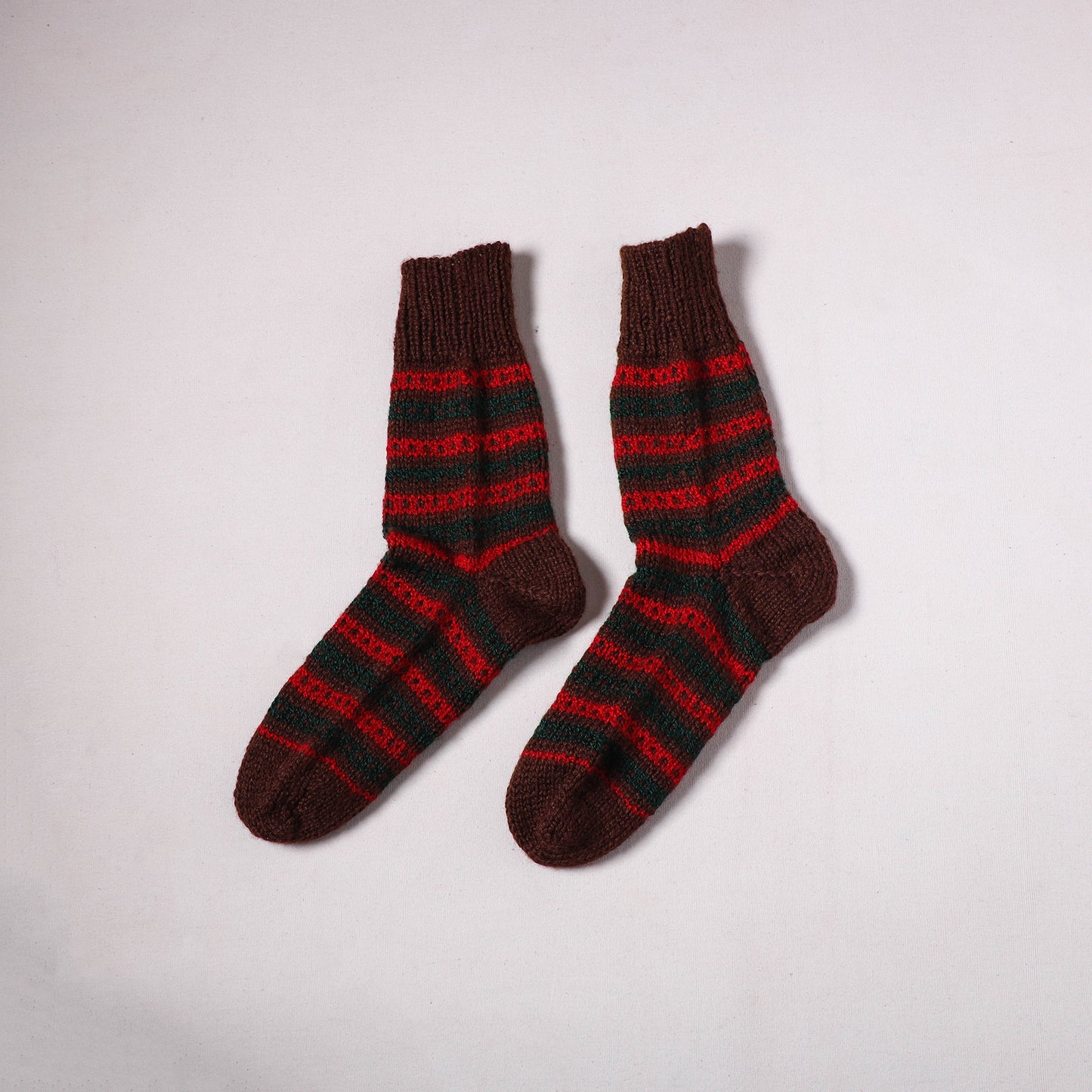 Acrylic Woolen Socks for Winter, Hand Knitted in Kumaun (Adults) 23