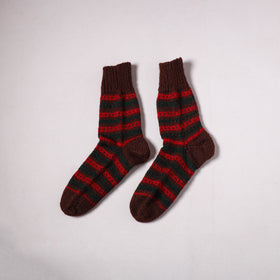 Acrylic Woolen Socks for Winter, Hand Knitted in Kumaun (Adults) 23