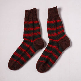 Acrylic Woolen Socks for Winter, Hand Knitted in Kumaun (Adults) 23