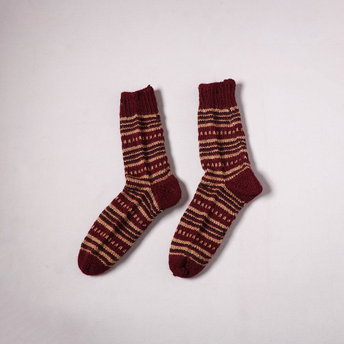 Acrylic Woolen Socks for Winter, Hand Knitted in Kumaun (Adults) 24