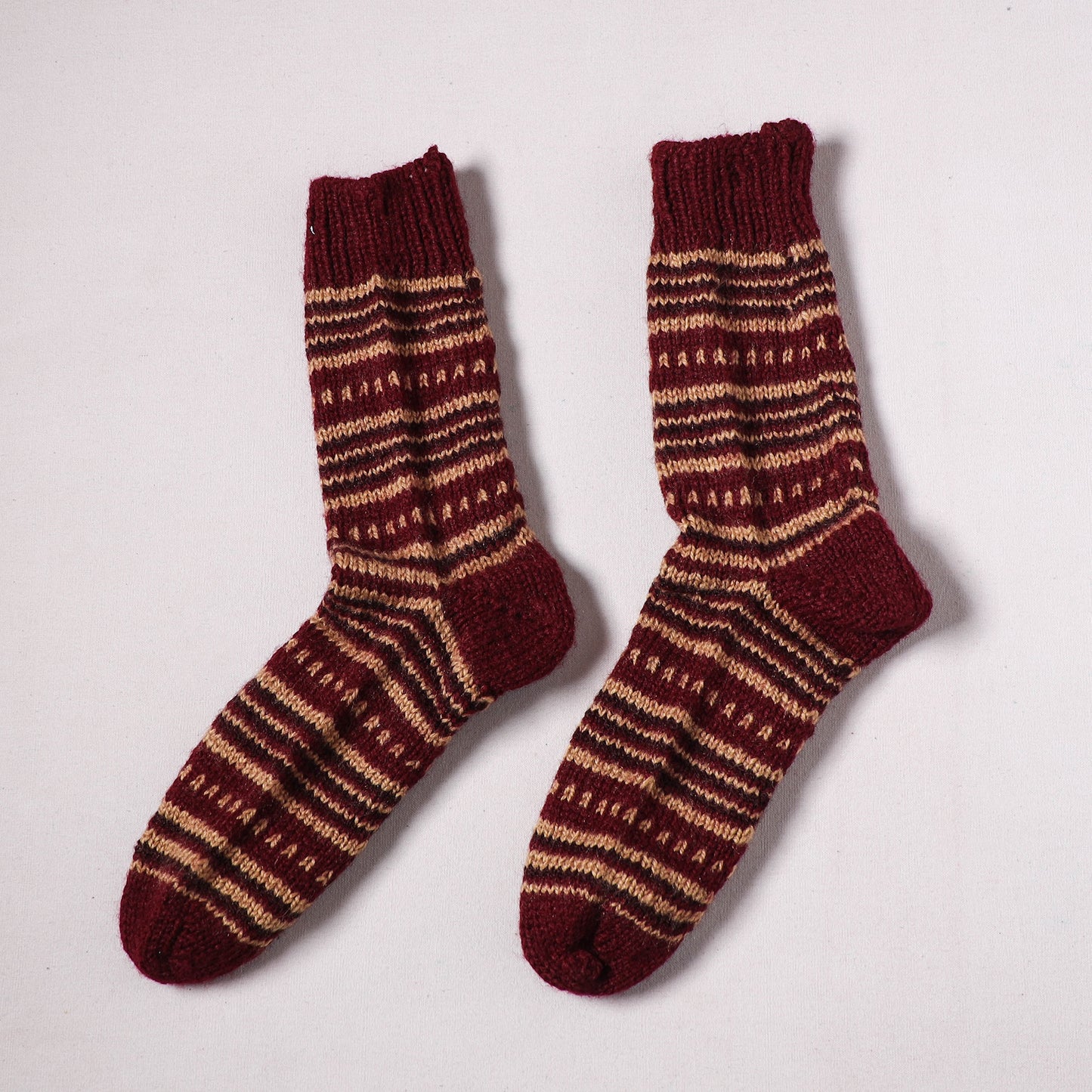 Acrylic Woolen Socks for Winter, Hand Knitted in Kumaun (Adults) 24