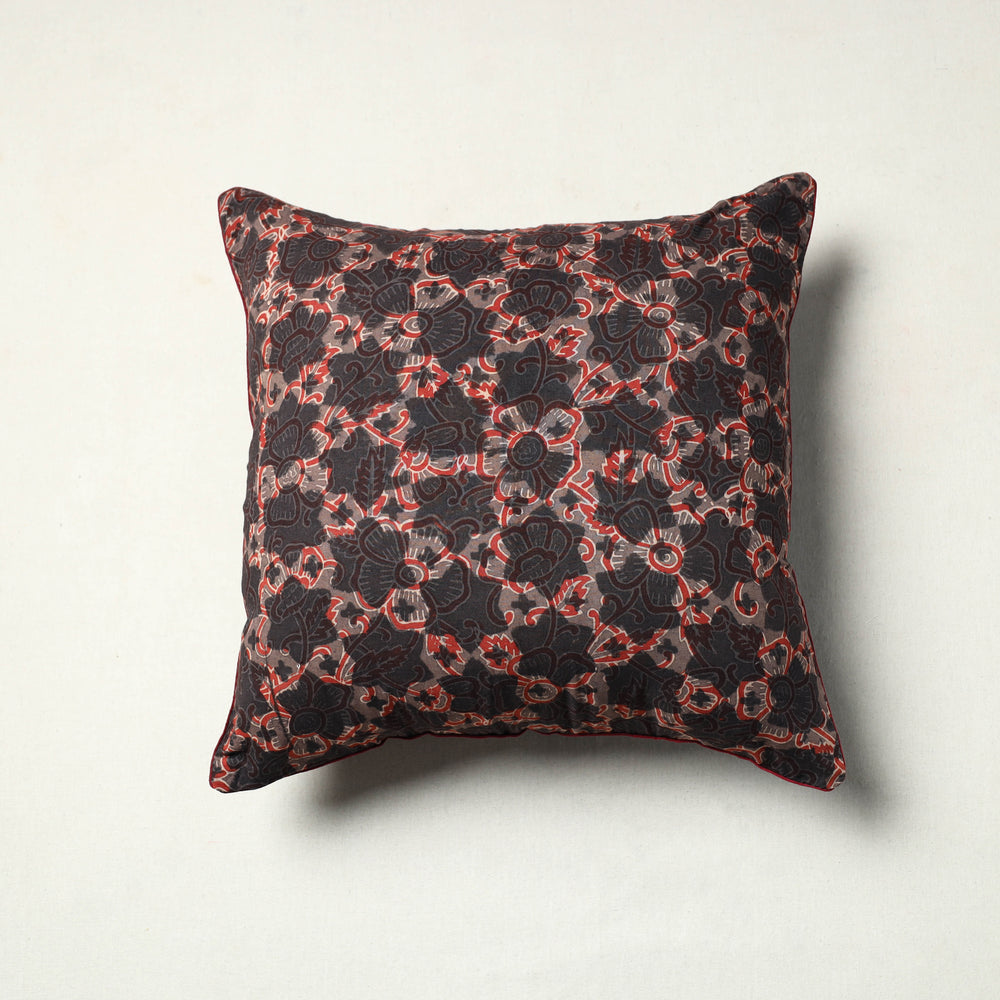 Multicolor - Block Printed Cotton Ajrakh Cushion Cover (16 x 16 in) 16