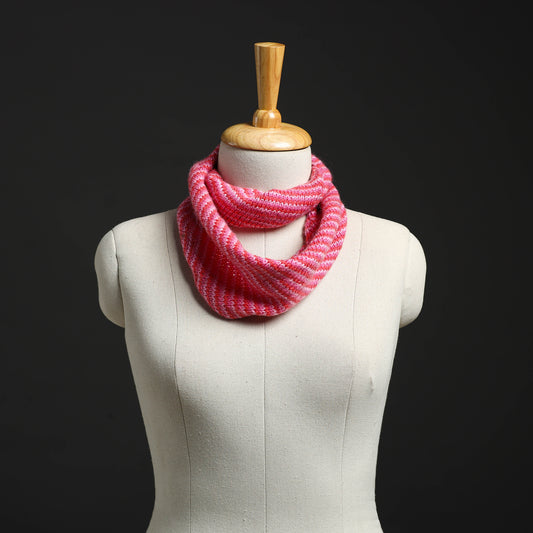 Pink - Kumaun Hand Knitted Woolen Neck Warmer 29