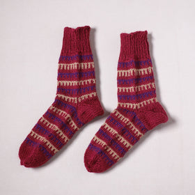 Acrylic Woolen Socks for Winter, Hand Knitted in Kumaun (Adults) 28
