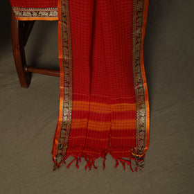 Dharwad Checks Mercerised Cotton 3pc Unstitched Dress Material Suit Set with Woven Border 02