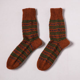 Acrylic Woolen Socks for Winter, Hand Knitted in Kumaun (Adults) 27