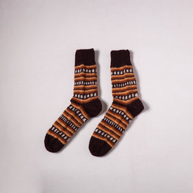 Acrylic Woolen Socks for Winter, Hand Knitted in Kumaun (Adults) 25