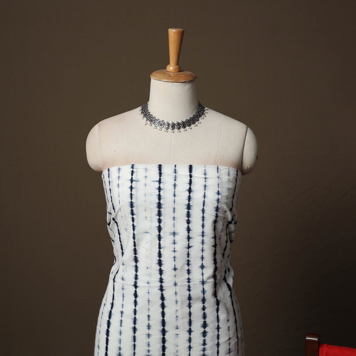 Shibori Tie-Dye Cotton 3pc Unstitched Dress Material Suit Set 25