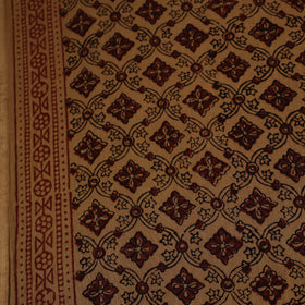  Brown Natural Dyed Mul Cotton Bagh Print Fabric