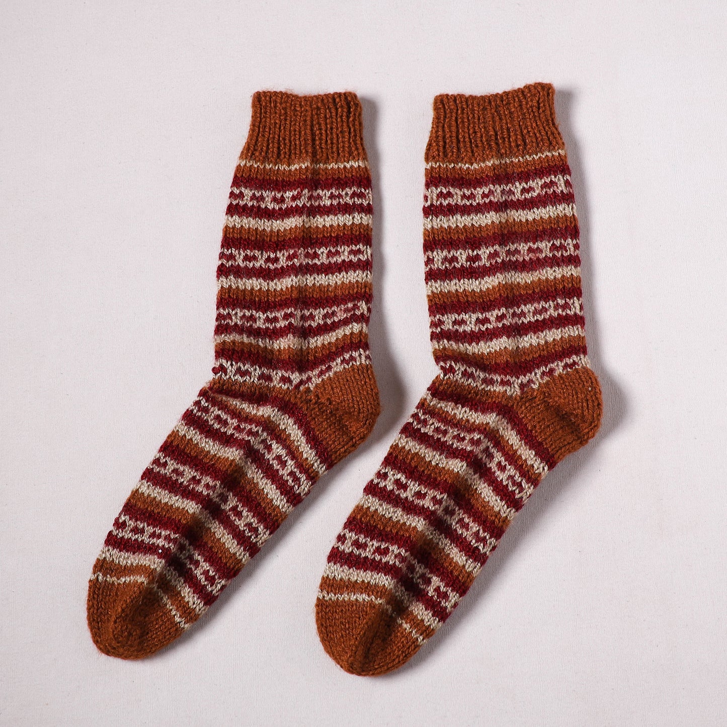 Acrylic Woolen Socks for Winter, Hand Knitted in Kumaun (Adults) 31