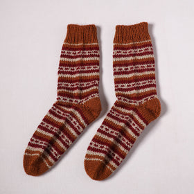 Acrylic Woolen Socks for Winter, Hand Knitted in Kumaun (Adults) 31
