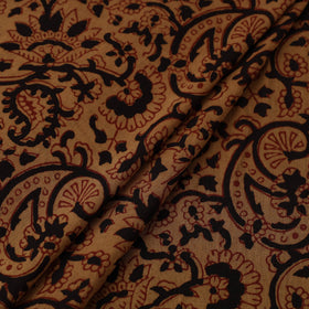  Brown Natural Dyed Mul Cotton Bagh Print Fabric