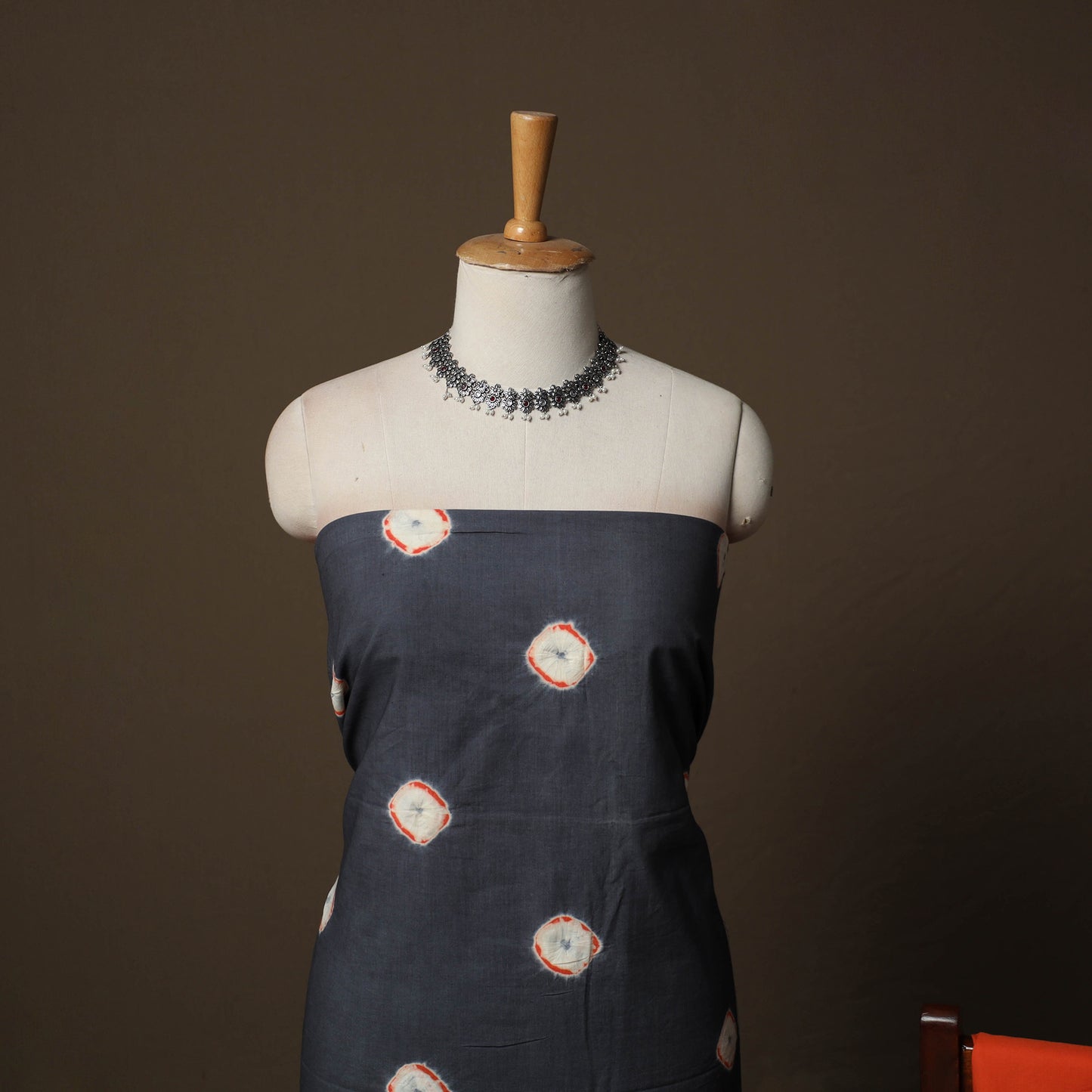 Shibori Tie-Dye Cotton 3pc Unstitched Dress Material Suit Set 26