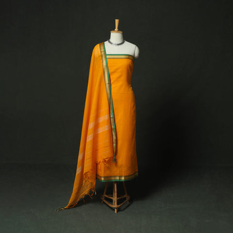 Dharwad Woven Mercerised Cotton 3pc Unstitched Dress Material Suit Set 20