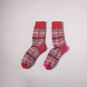 Acrylic Woolen Socks for Winter, Hand Knitted in Kumaun (Adults) 34