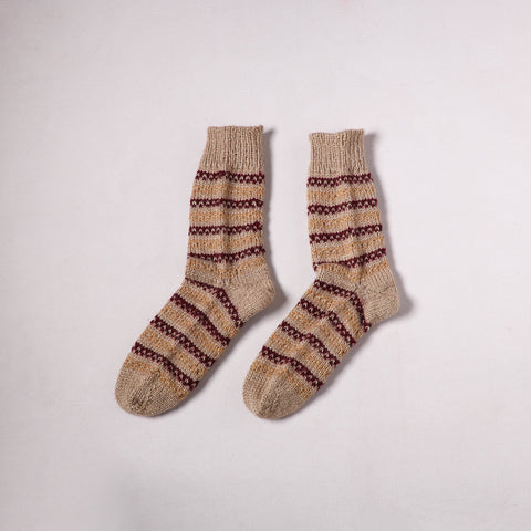 Acrylic Woolen Socks for Winter, Hand Knitted in Kumaun (Adults) 37