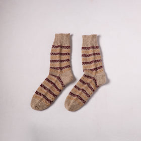 Acrylic Woolen Socks for Winter, Hand Knitted in Kumaun (Adults) 37