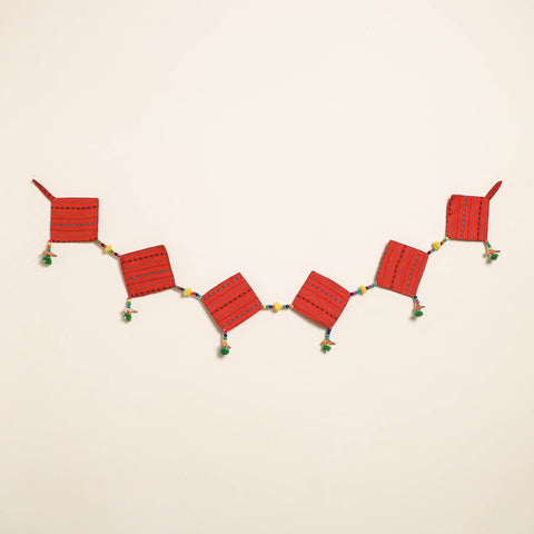 Handmade Bead Work Fabric Toran for Home Decor