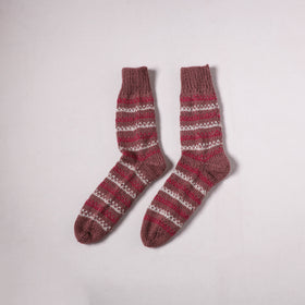 Acrylic Woolen Socks for Winter, Hand Knitted in Kumaun (Adults) 38