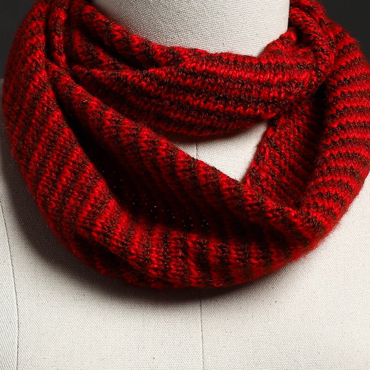 Red - Kumaun Hand Knitted Woolen Neck Warmer 39