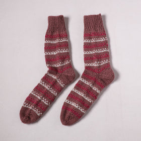 Acrylic Woolen Socks for Winter, Hand Knitted in Kumaun (Adults) 38